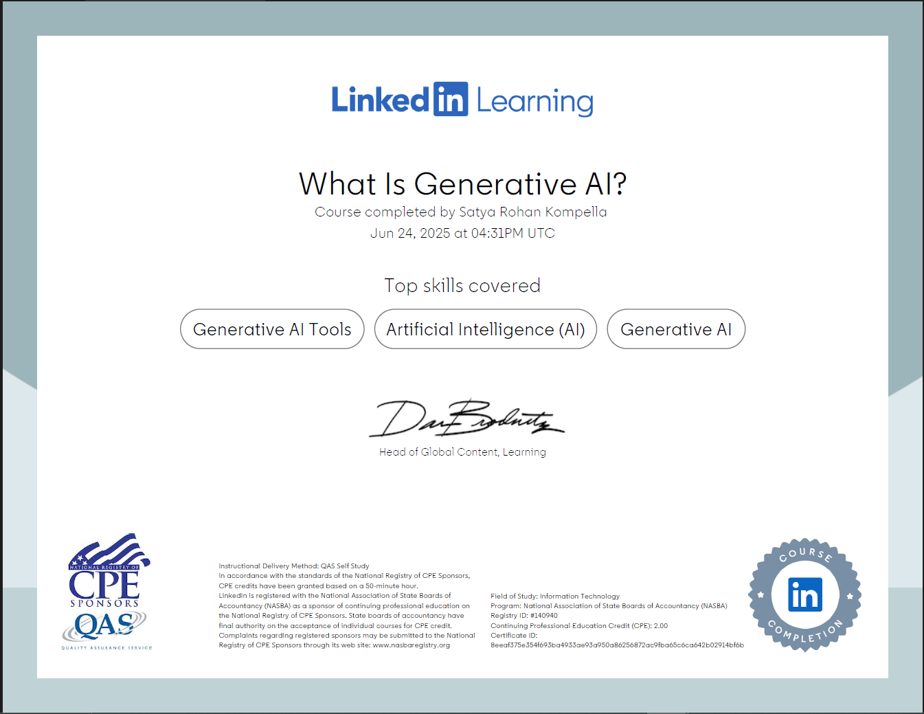 Certificate 1